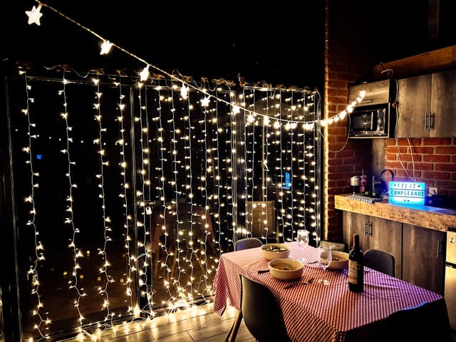 Decoración con cena para 2 personas